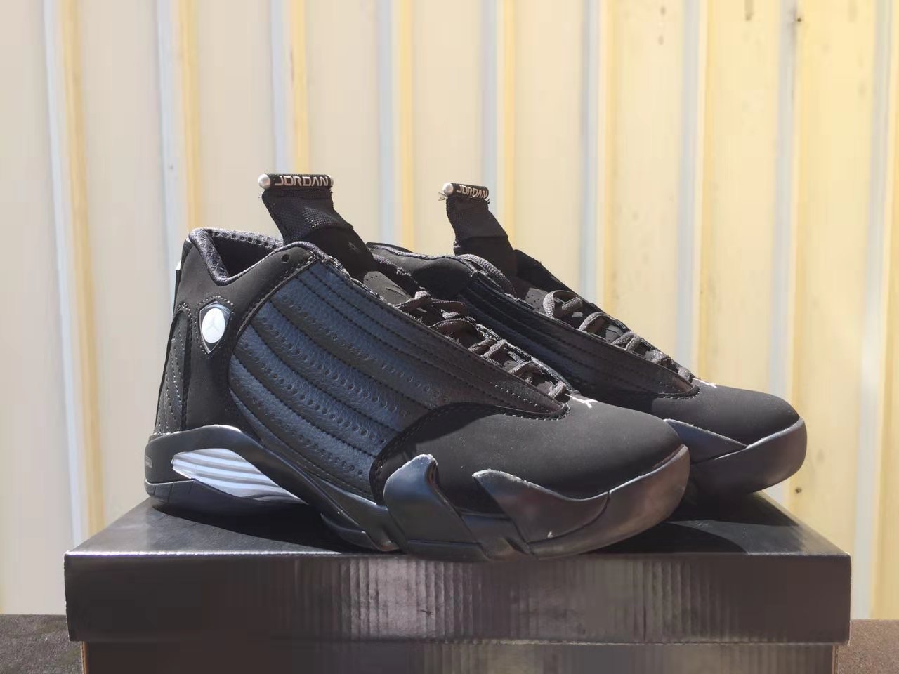 New Jordan 14 Retro Charity Black Gold